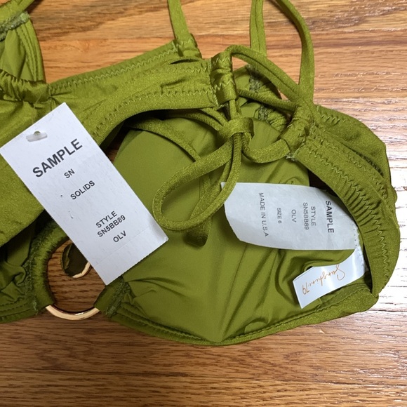 Sunshine 79 swimsuit - sweetheart bralette bikini set olive green bathing suit - Picture 11 of 13